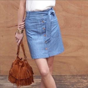 Sezane tie waist skirt
